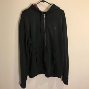 Men’s Black Ralph Lauren Polo Zip Up Hoodie